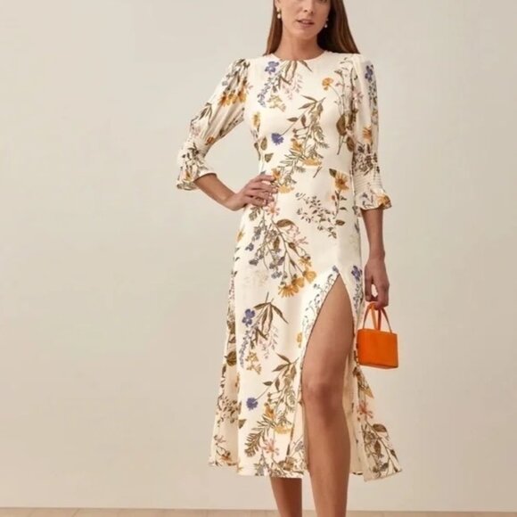 wedding guest dress green midi Wholesale Sleeveless Deep V-Neck Backless Midi Dress with Thigh-High Slit